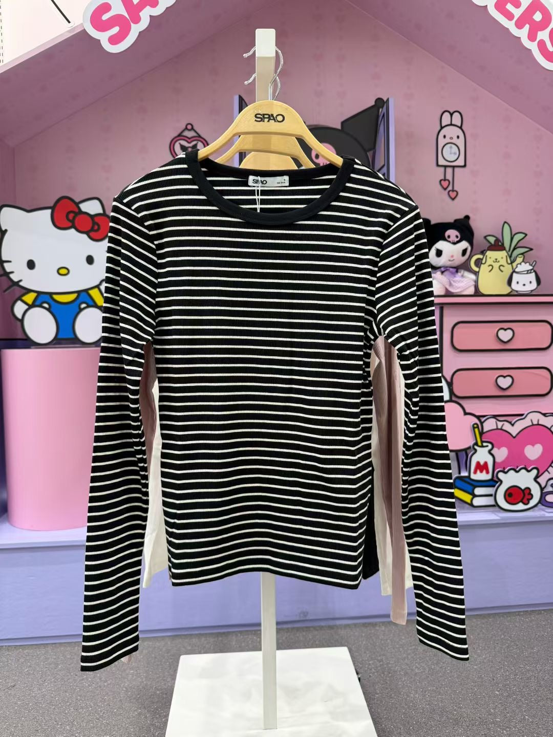 韓國 SPAO Round Neck Long Sleeve T-Shirt【SP205】