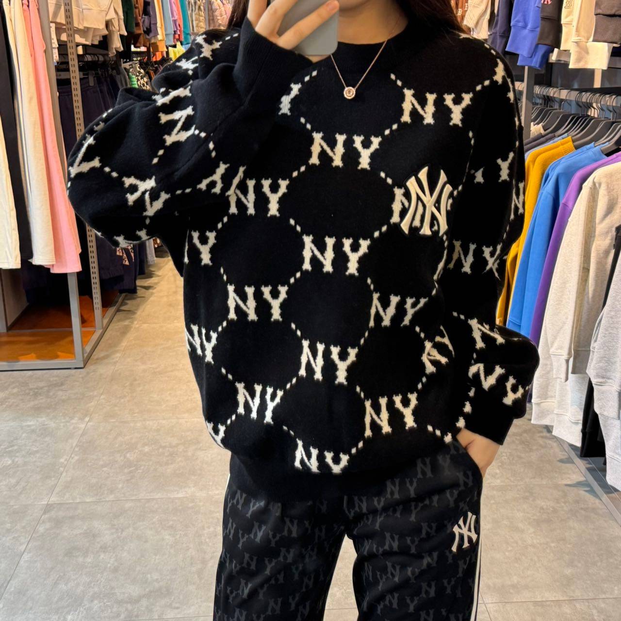 韓國 MLB Diamond Monogram Sweater Pullover 【MB019】 - STT Mall HK 靚太網購