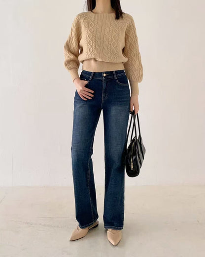 韓國 HowLuk 牛仔褲 刷薄毛  (冬季款)【H2560】