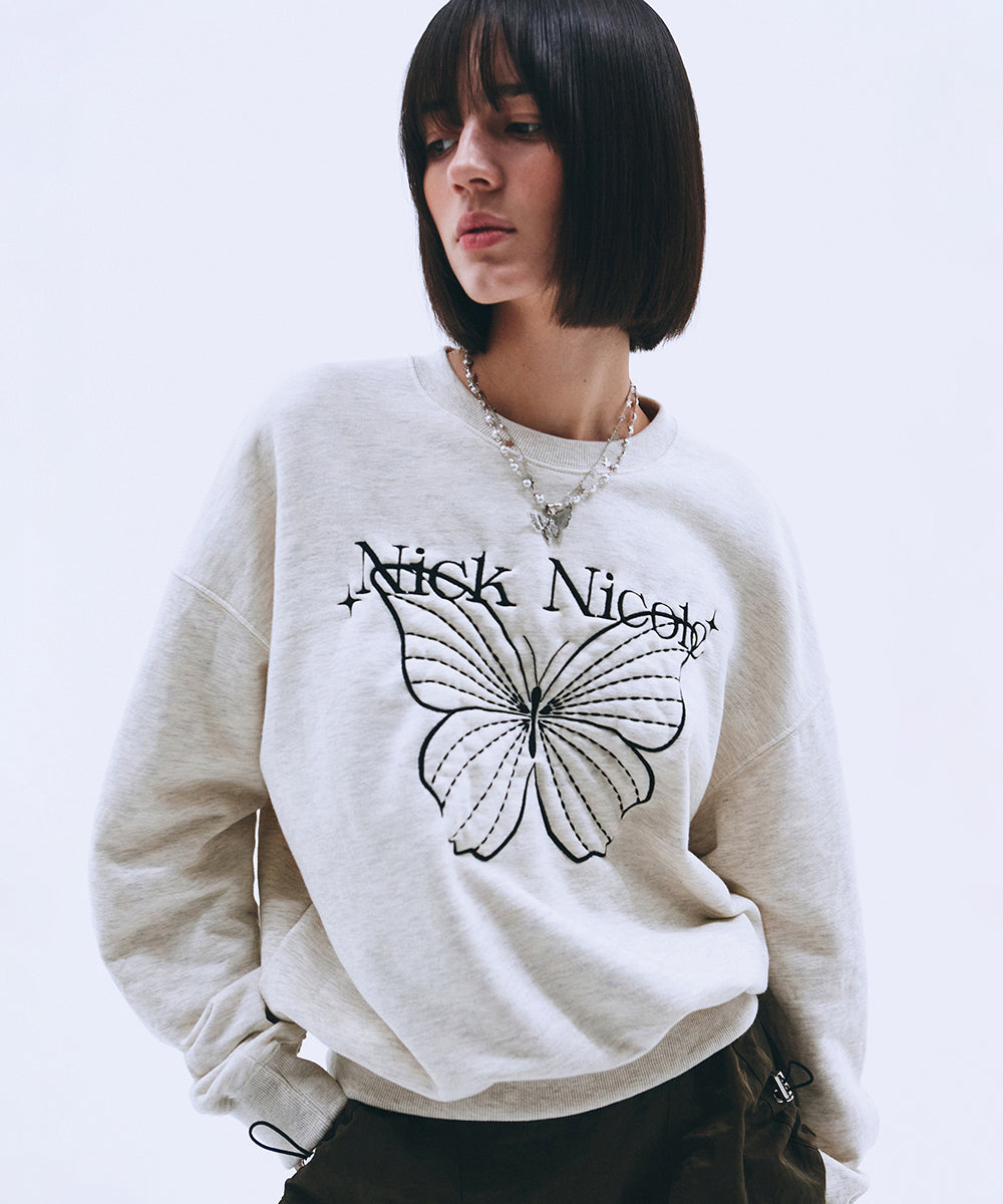 韓國 Nick Nicole Shine Butterfly Sweatshirt【NK007】