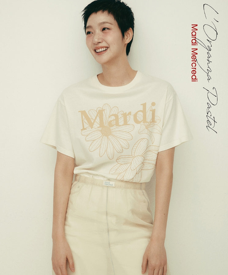 韓國 Mardi Mercredi TSHIRT TRIPLE FLOWER【MM041】