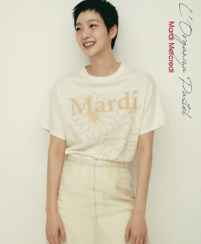 韓國 Mardi Mercredi TSHIRT TRIPLE FLOWER【MM041】