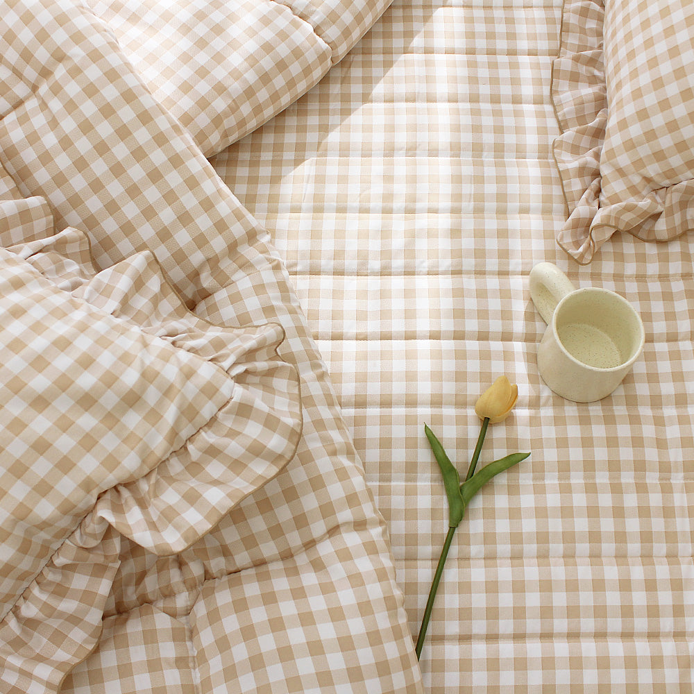 韓國 週日格紋荷葉邊【SM410】