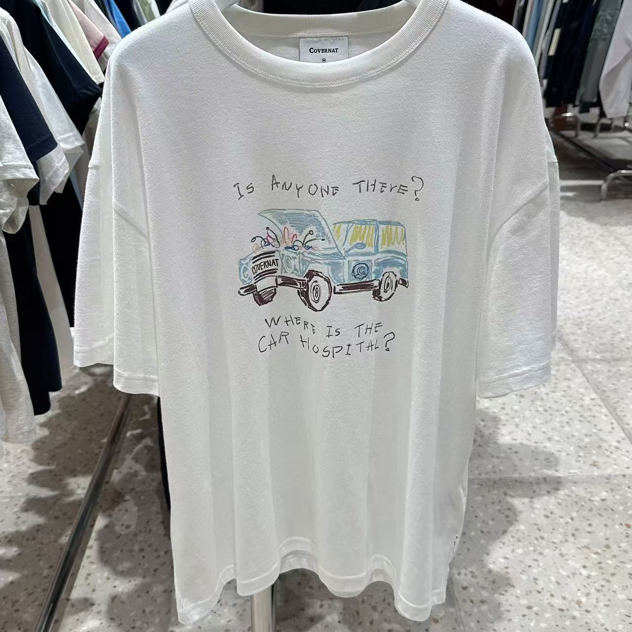 韓國 Covernat Vintage Car Drawing T-Shirt【CO051】