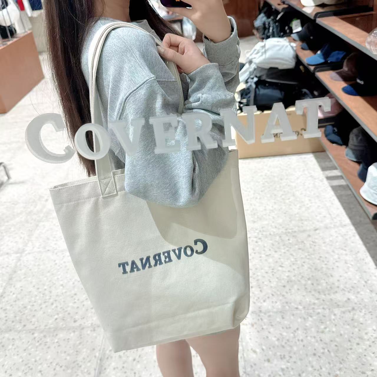 韓國 Covernat Symbol Logo Canvas Bag【CO089】