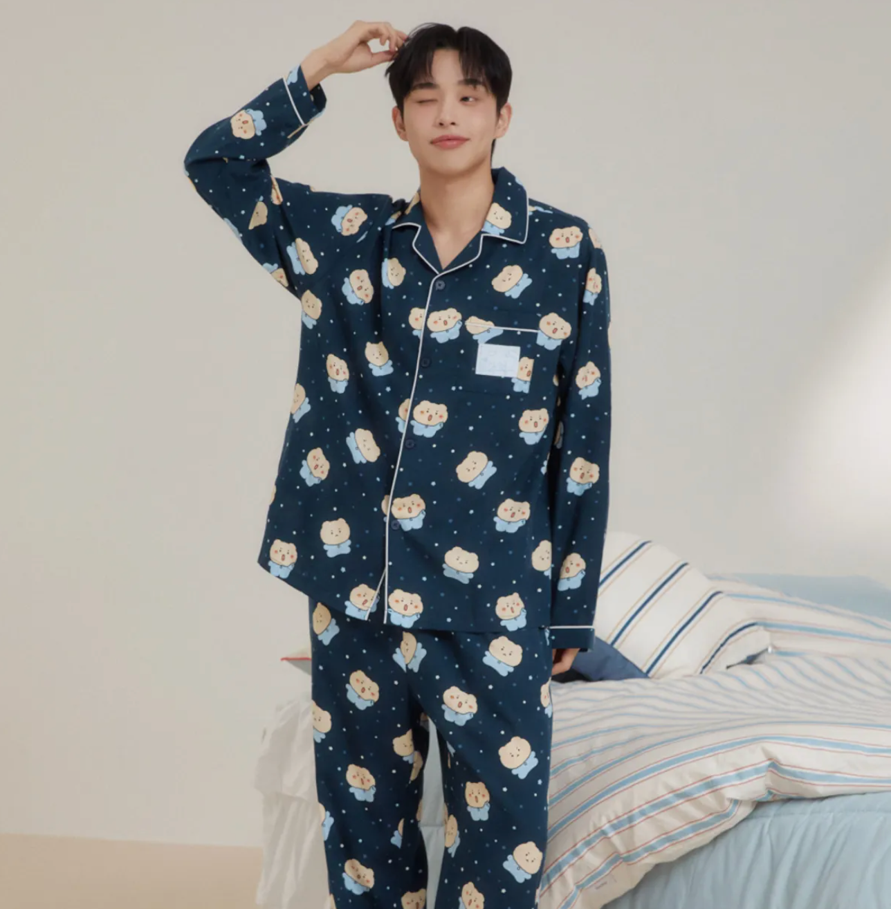 韓國 SPAO Messy long-sleeved Pajamas【SP227】