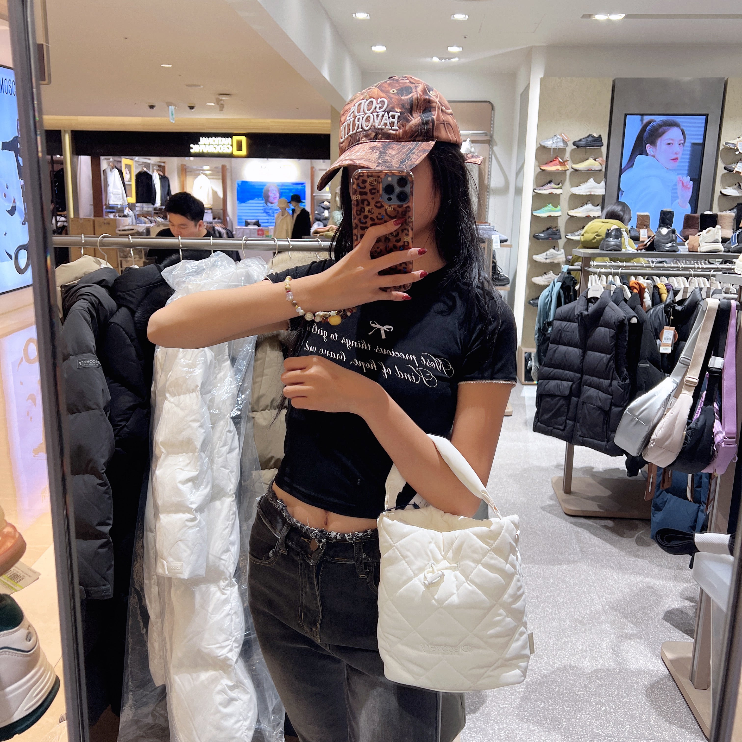 韓國 Discovery Melrose Quilted Bucket Bag【DY106】