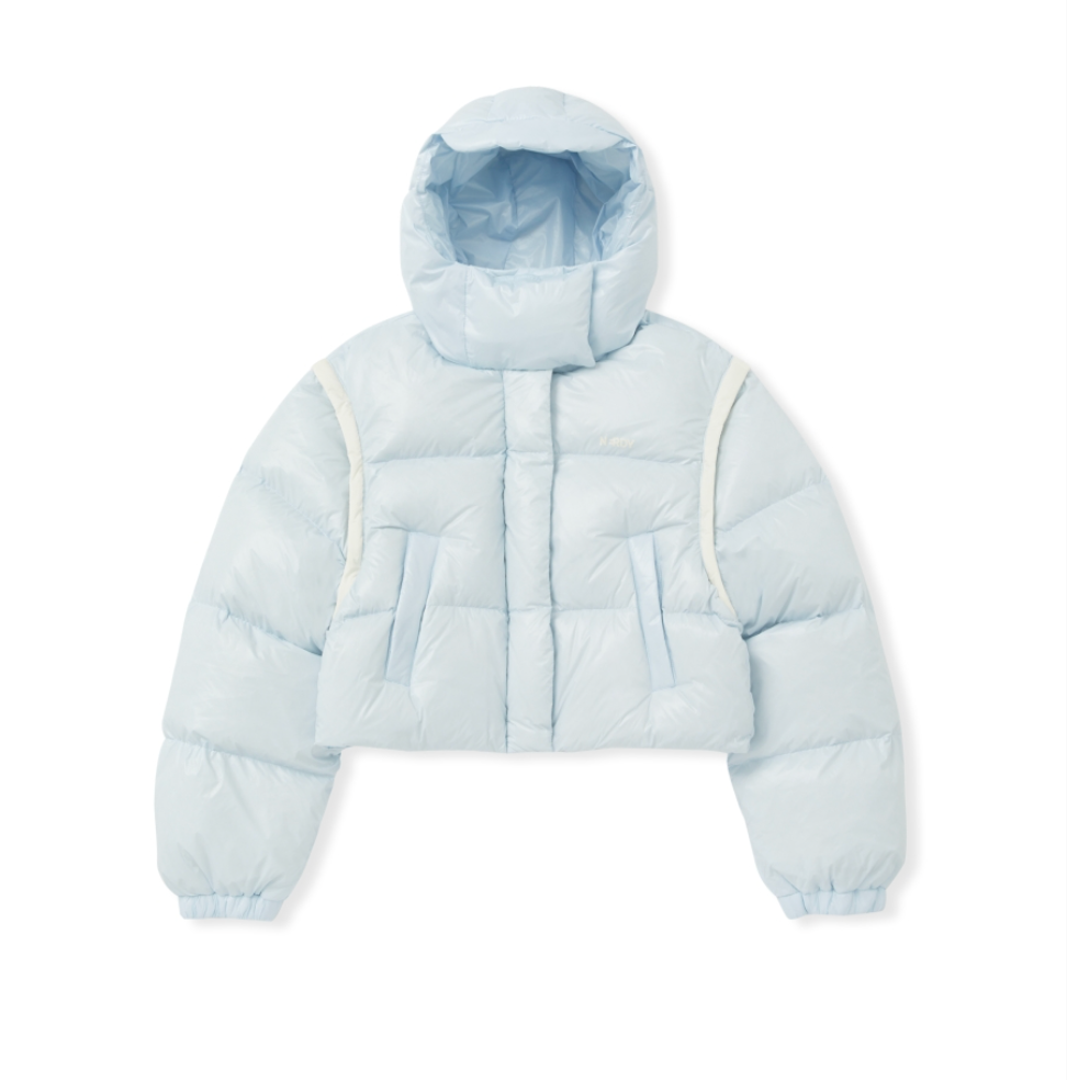 韓國 Nerdy Women's Detachable Sleeve Glossy Down Jacket (鴨絨)【NY011】