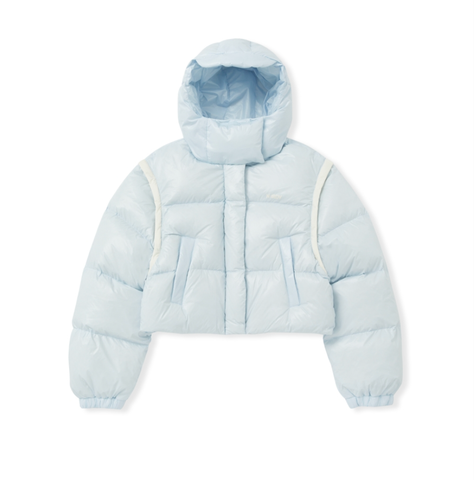 韓國 Nerdy Women's Detachable Sleeve Glossy Down Jacket【NY011】