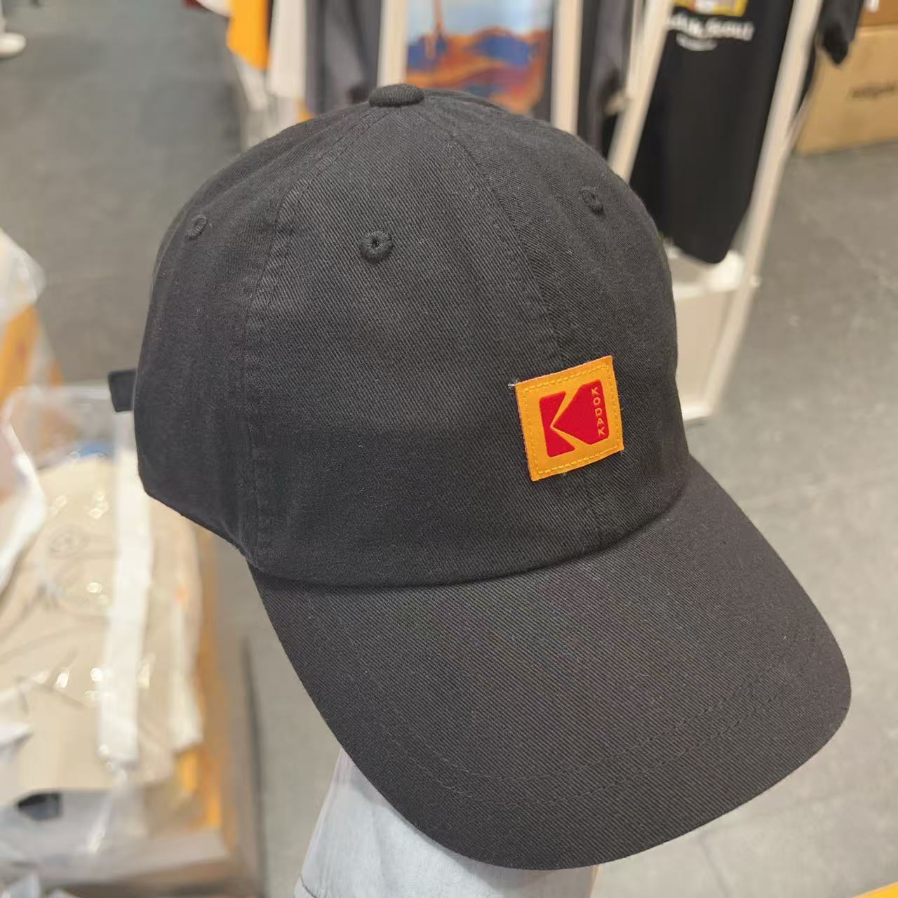 韓國 Kodak Relaxed Fit Square Logo Ball Cap【KK030】