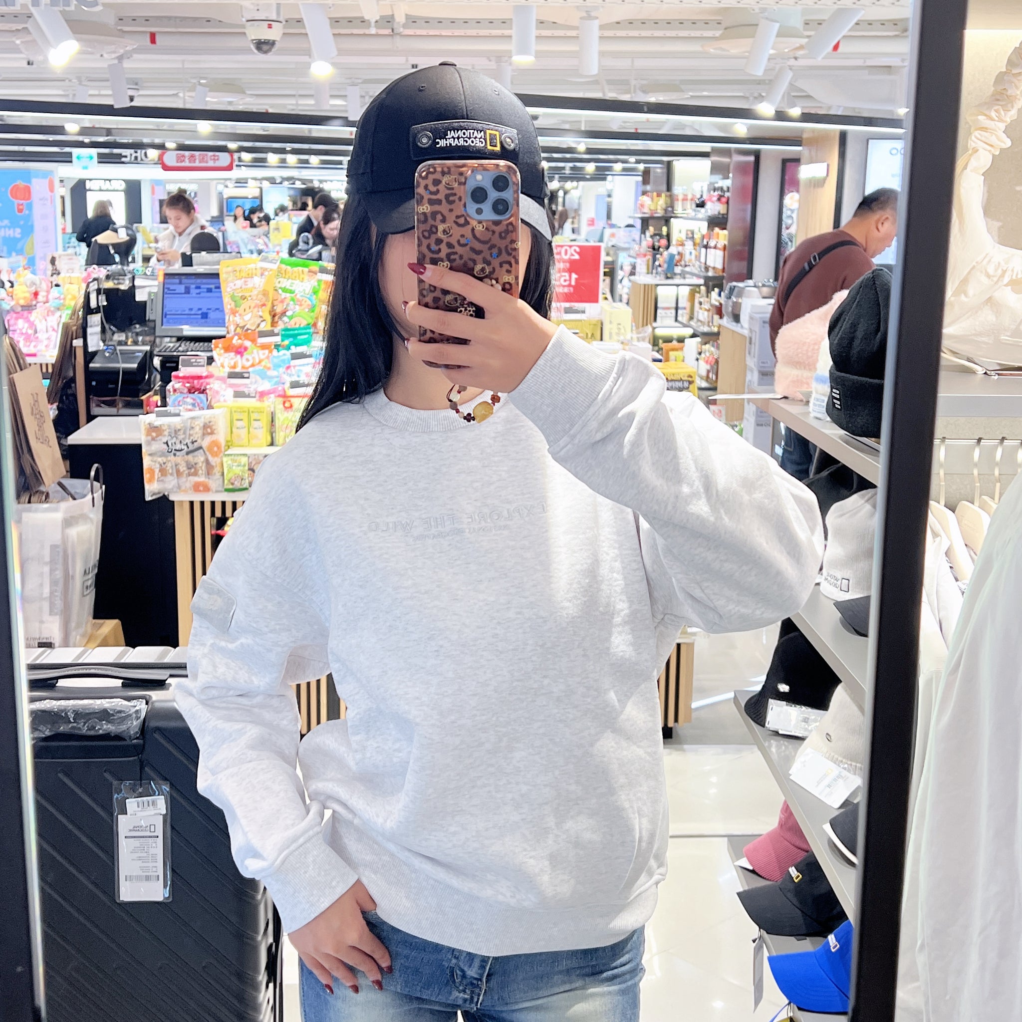 韓國 National Geographic Unisex Lutra Semi-Overfit Long Sleeves【NG140】