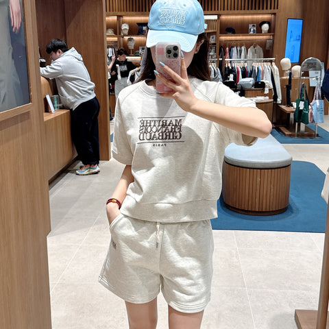 韓國 Marithe Francois Girbaud Women's CLASSIC LOGO HALF SWEATSHIRT【MF473】