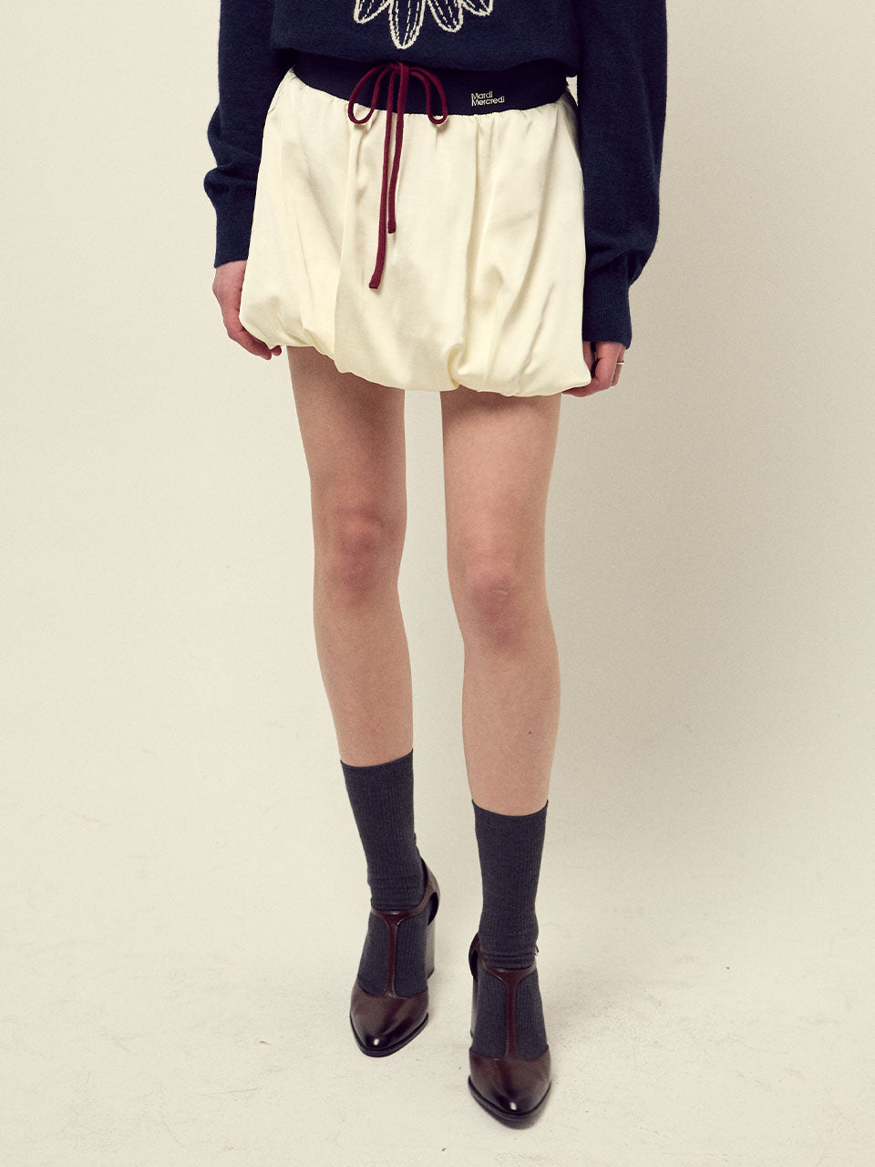 韓國 Mardi Mercredi Satin Balloon Mini Skirt【MM177】