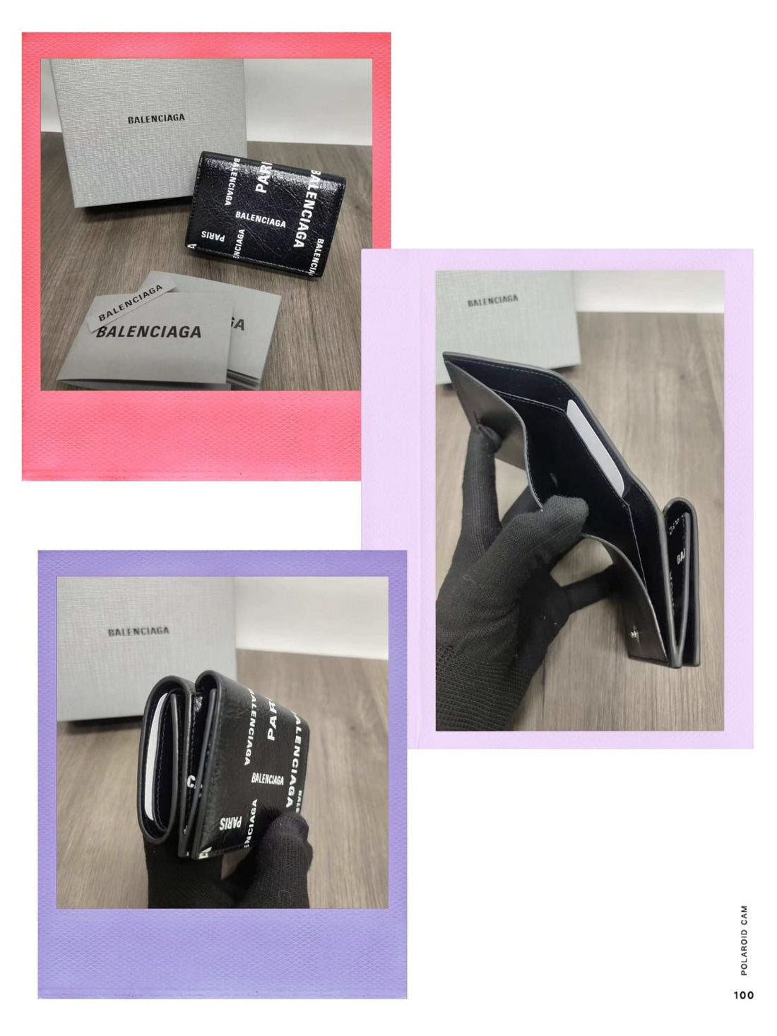 BalenciagaCASH MINI BAL PARIS ALLOVER Small Wallet 【YS48】