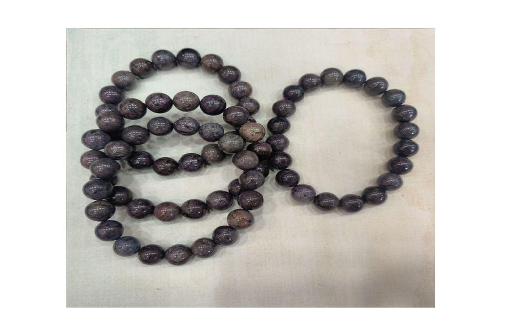 10mm玉化泥地圓珠手串【SE857】