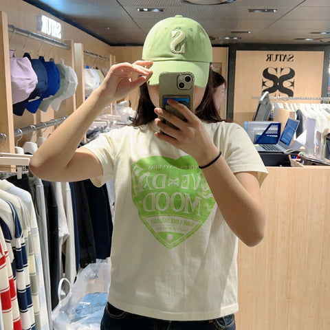 韓國 Satur Saturday Retro Mood Graphic T-Shirt【SR102】