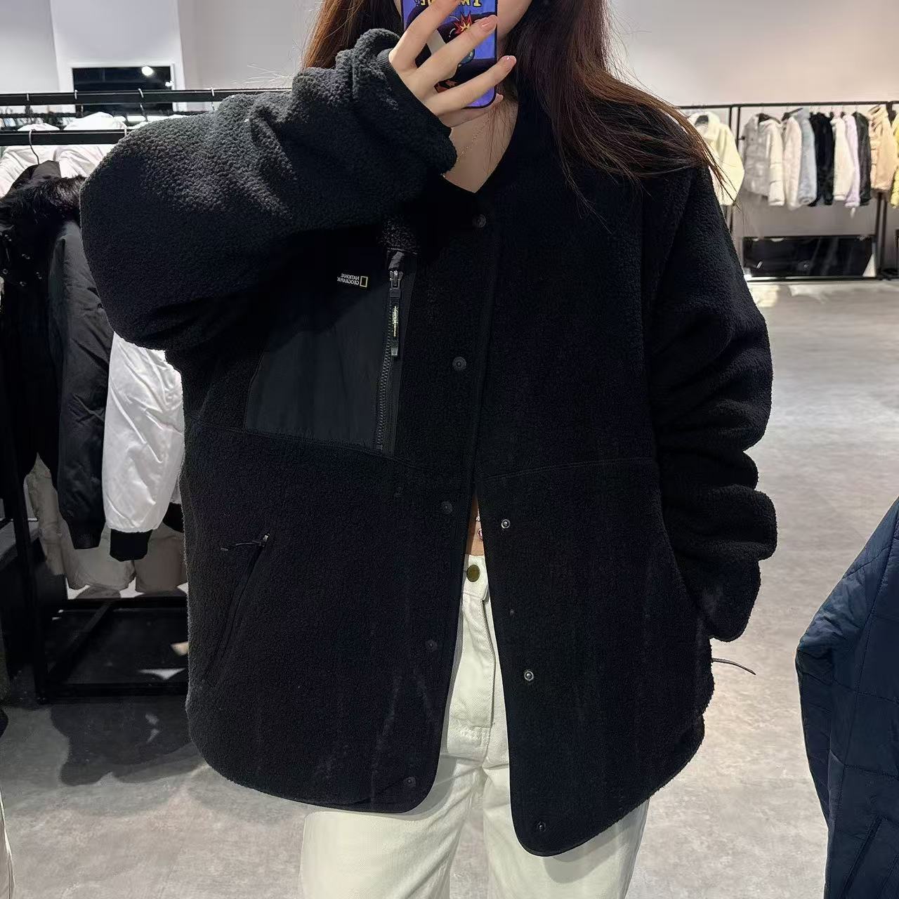 韓國 National Geographic Osukuni Quilted Reversible U-Neck Jacket【NG099】