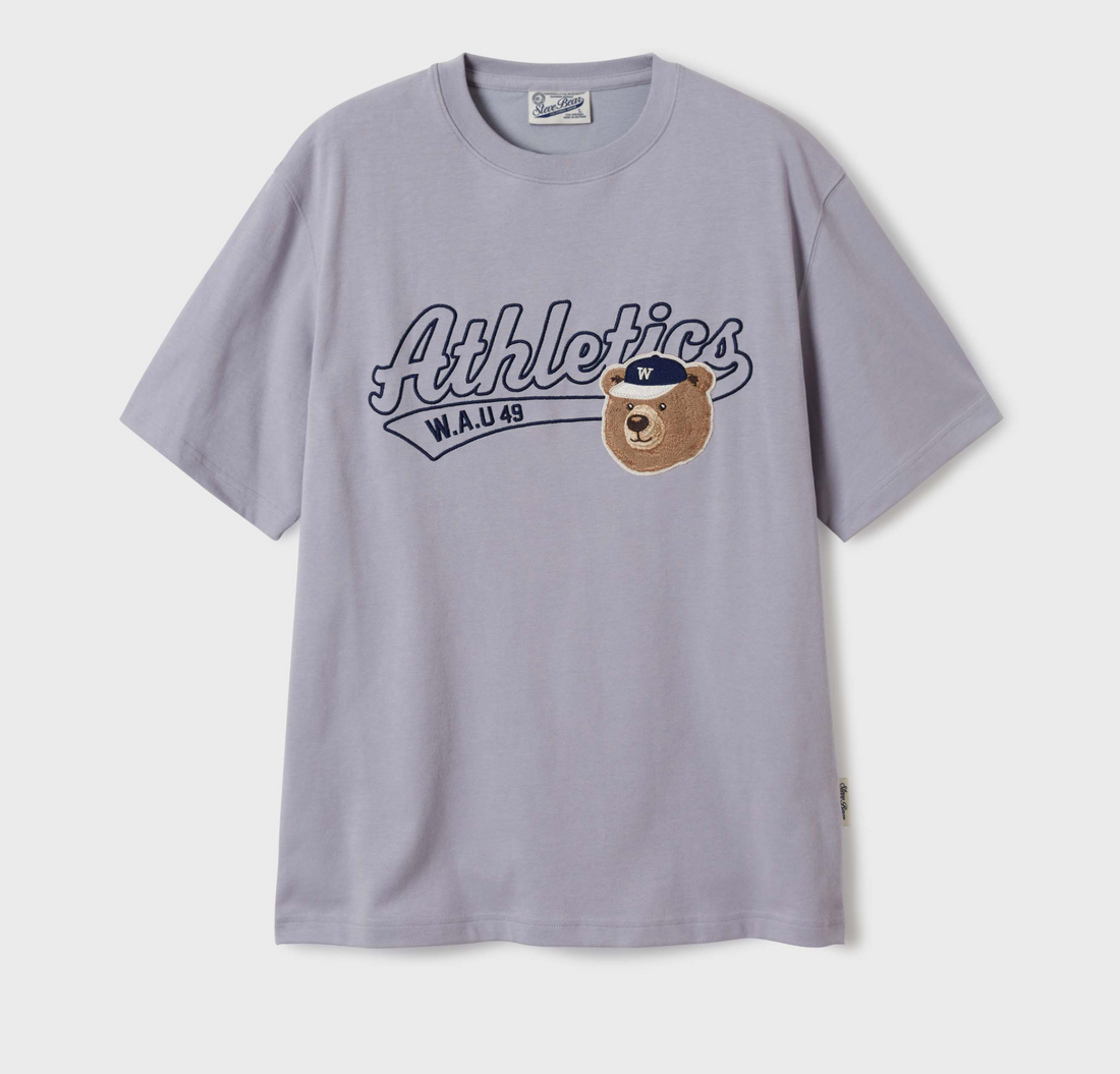 韓國 Who.A.U Steve Campus Patch T-shirt【WA180】