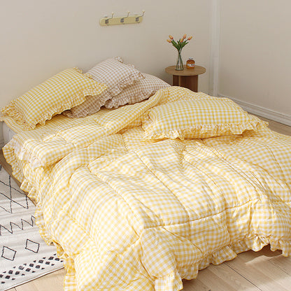 韓國 週日格紋荷葉邊【SM410】