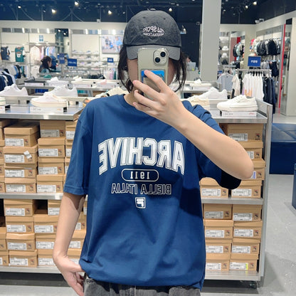 韓國 FILA Cotton Blend Graphic Short Sleeve T-shirt【FA293】