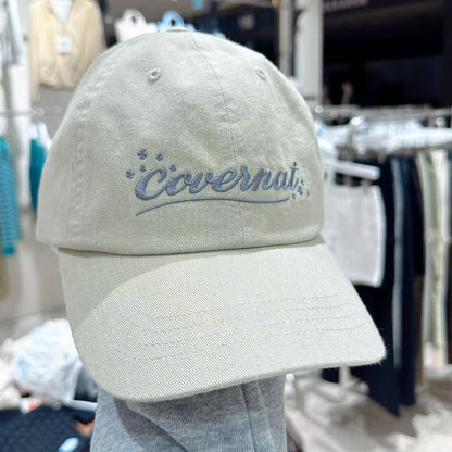 韓國 Covernat Clover Heart Cursive Washed Ball Cap【CO088】