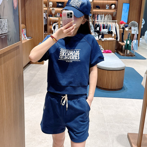 韓國 Marithe Francois Girbaud Women's CLASSIC LOGO HALF SWEATSHIRT【MF473】