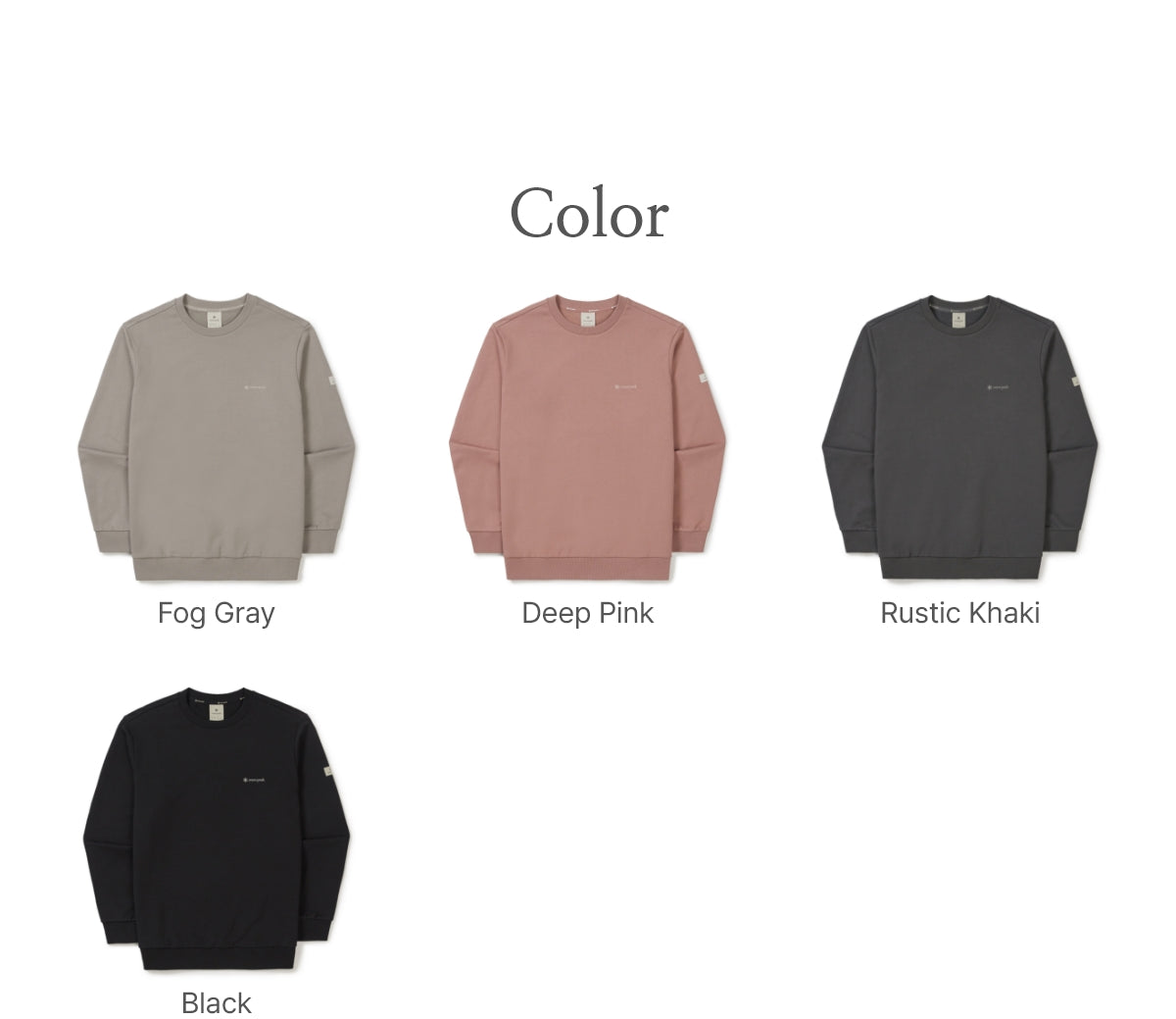 韓國 Snowpeak Land Essential Sweatshirt【SN092】