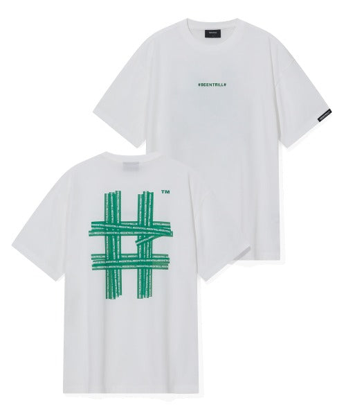韓國 Beentrill Illusion Hashtag T-Shirt【BL031】