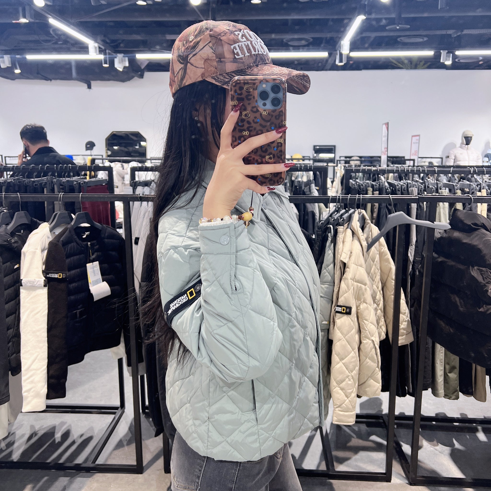 韓國 National Geographic Women's Elk Collar Padded Short Jumper【NG071】