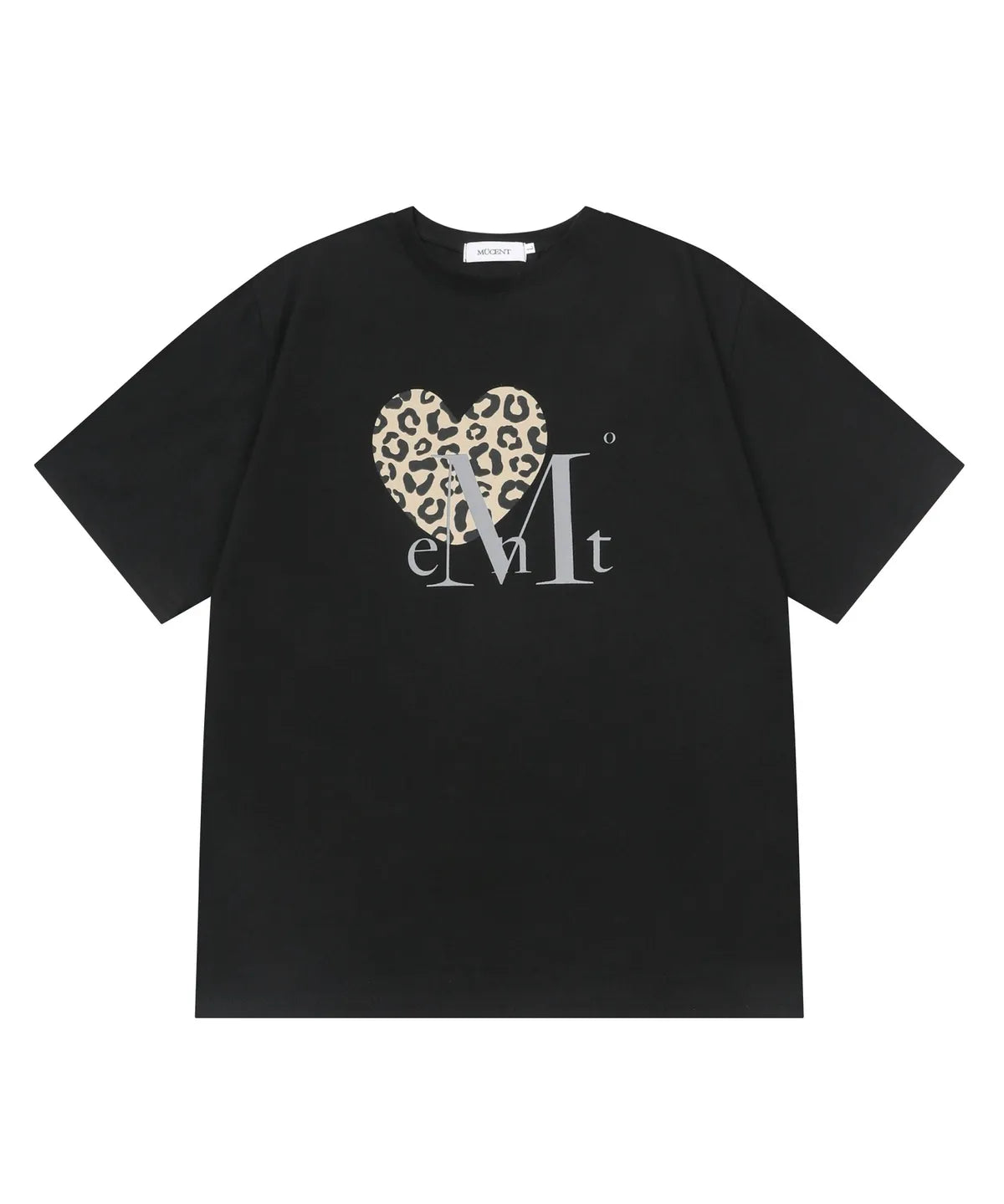 韓國 Mucent Sierra Leopard Heart Half T-Shirt【MU006】