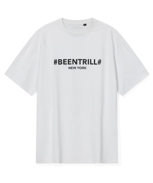 韓國 Beentrill Active Hashtag Lettering T-Shirt【BL027】