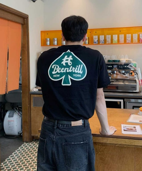 韓國 Beentrill Spade Hashtag T-Shirt【BL029】