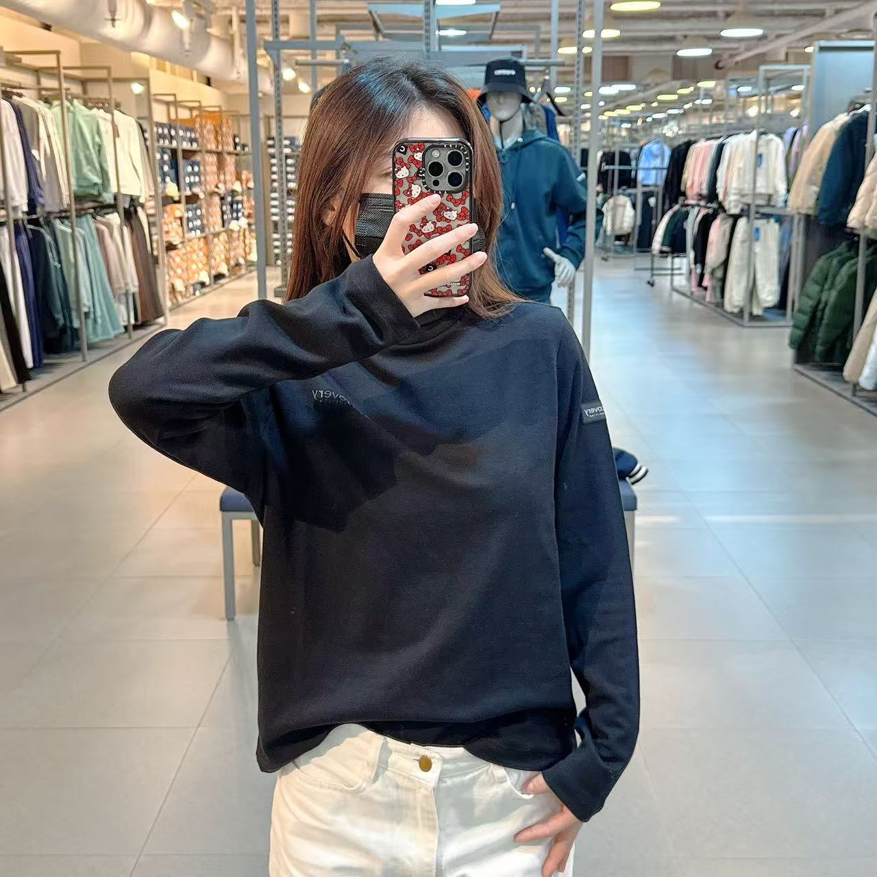 韓國 Discovery Women's Turtleneck Long Sleeve T-Shirt【DY164】