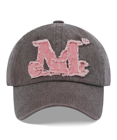韓國 Mucent Vintage Washing Applioue Ball Cap【MU002】