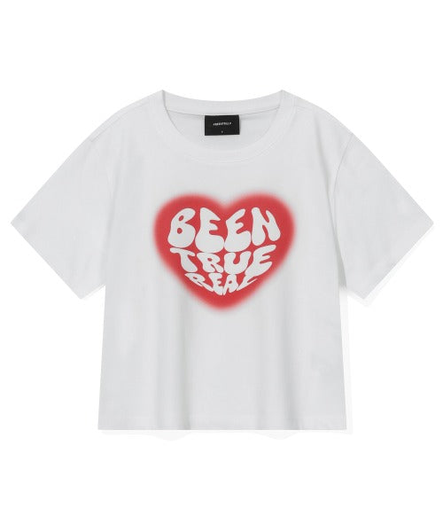 韓國 Beentrill Women's BTR Heart T-Shirt【BL061】