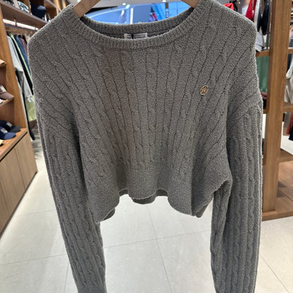 韓國 Marithe Francois Girbaud W CABLE CROP KNIT【MF366】