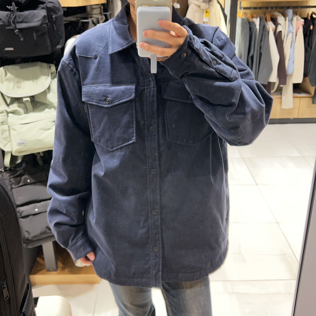 韓國 National Geographic Denim Shirt Padded Jumper【NG272】