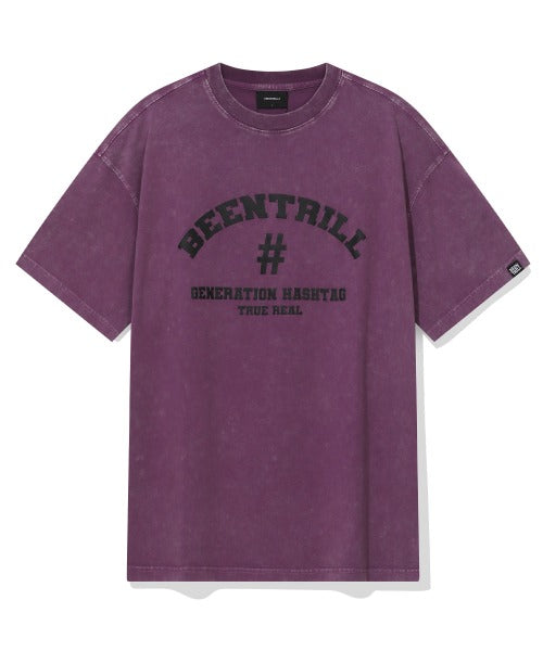 韓國 Beentrill Arch Logo Hashtag Pigment T-Shirt【BL037】