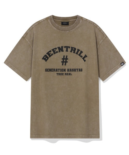 韓國 Beentrill Arch Logo Hashtag Pigment T-Shirt【BL037】