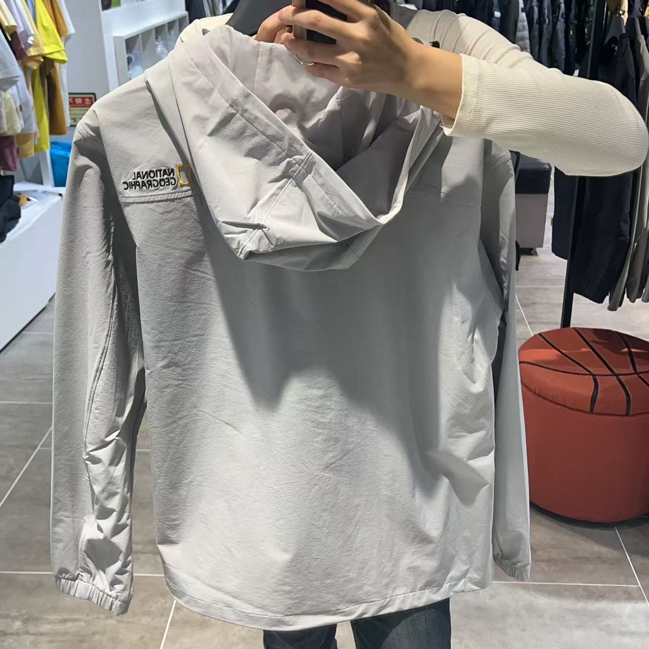 韓國 National Geographic Unisex Archelon Woven Stretch Training Hoodie Anorak【NG328】