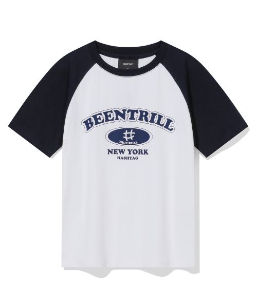 韓國 Beentrill Women's Arch Logo Raglan T-Shirt【BL054】