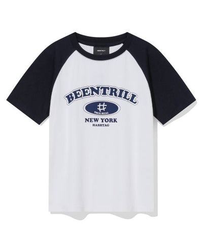韓國 Beentrill Women's Arch Logo Raglan T-Shirt【BL054】