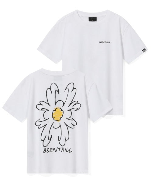 韓國 Beentrill Women's Daisy Hashtag T-Shirt【BL058】