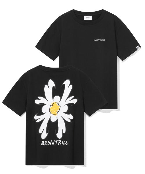 韓國 Beentrill Women's Daisy Hashtag T-Shirt【BL058】