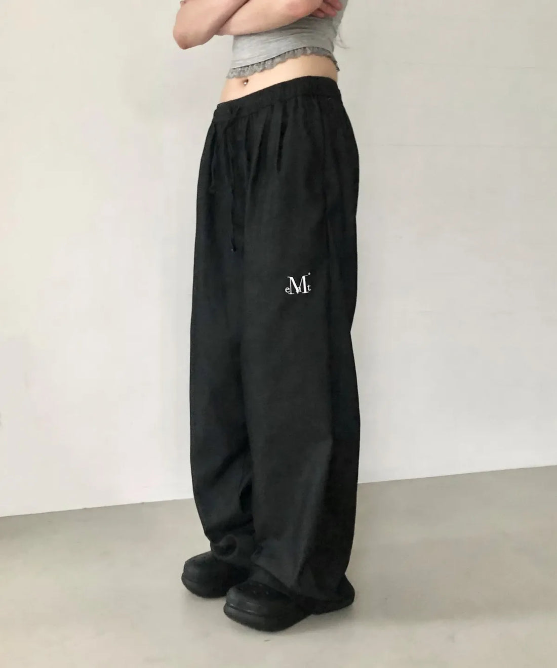 韓國 Mucent Werren Pintuck Wide Denim Banding Pants【MU042】