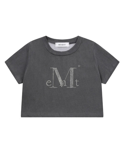 韓國 Mucent Aryn Pigment Hotfix Crop Half T【MU216】