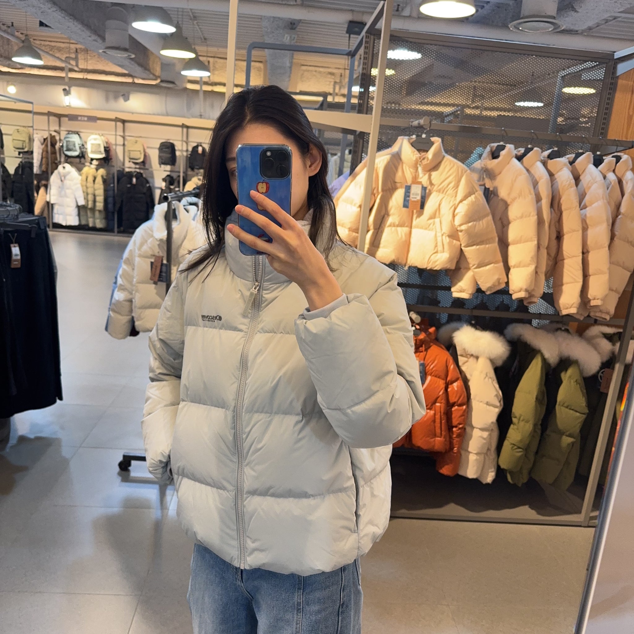 韓國 Discovery Women's Olive RDS Short Padding【DY203】