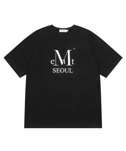 韓國 Mucent Seoul Signature Logo Half T-Shirt【MU036】