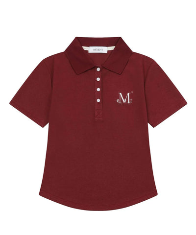 韓國 Mucent Slim Fit Collar Half T-Shirt【MU033】