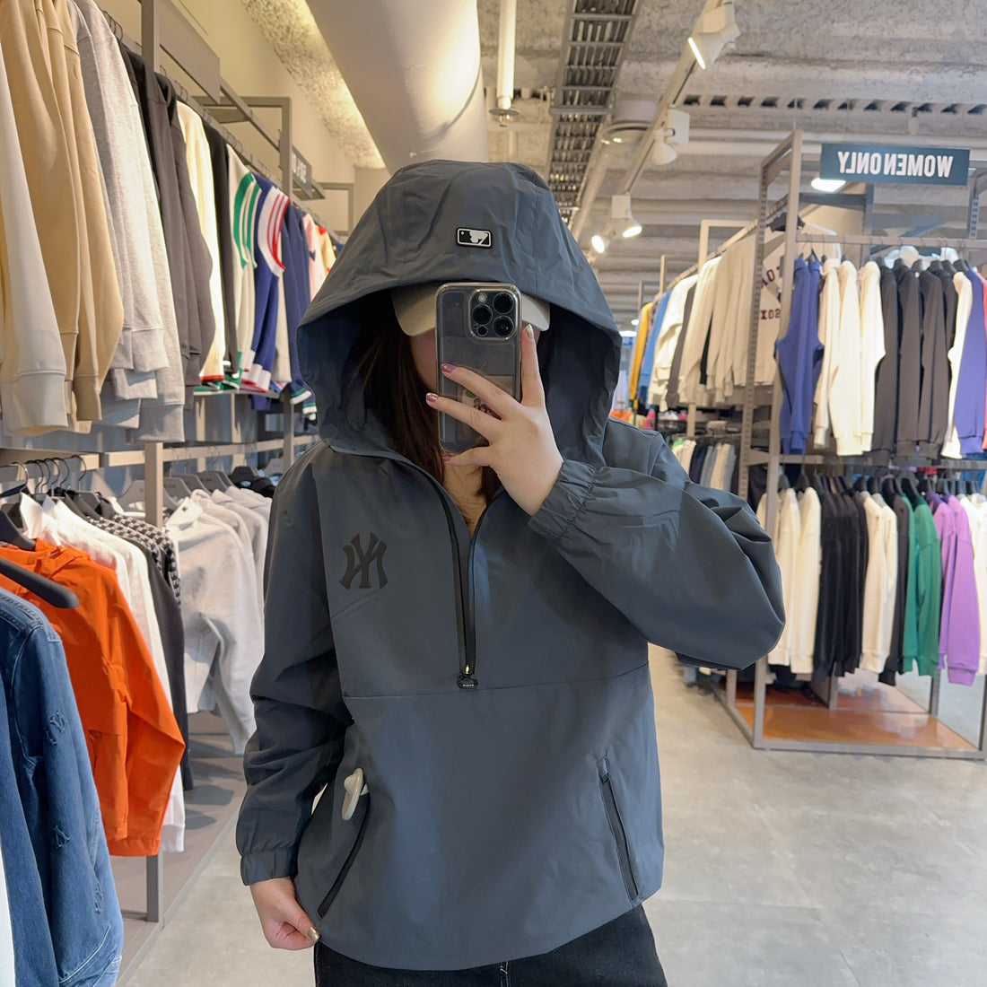 韓國 MLB Gofcore Reflective Hoodie Anorak NY【MB178】